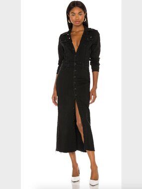 Mother The Cover Up Denim Maxi Dress in Not Guilty - Size S (see description)